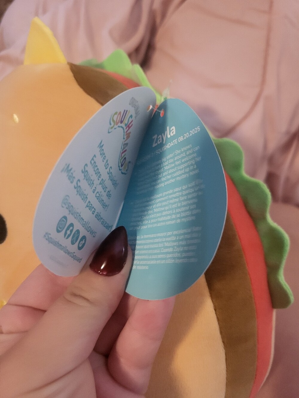 Nwt Squishmallows Tan Burger - Picture 6 of 6